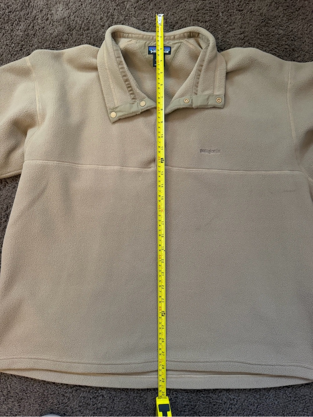 Patagonia Beige Snap-Front Fleece Pullover